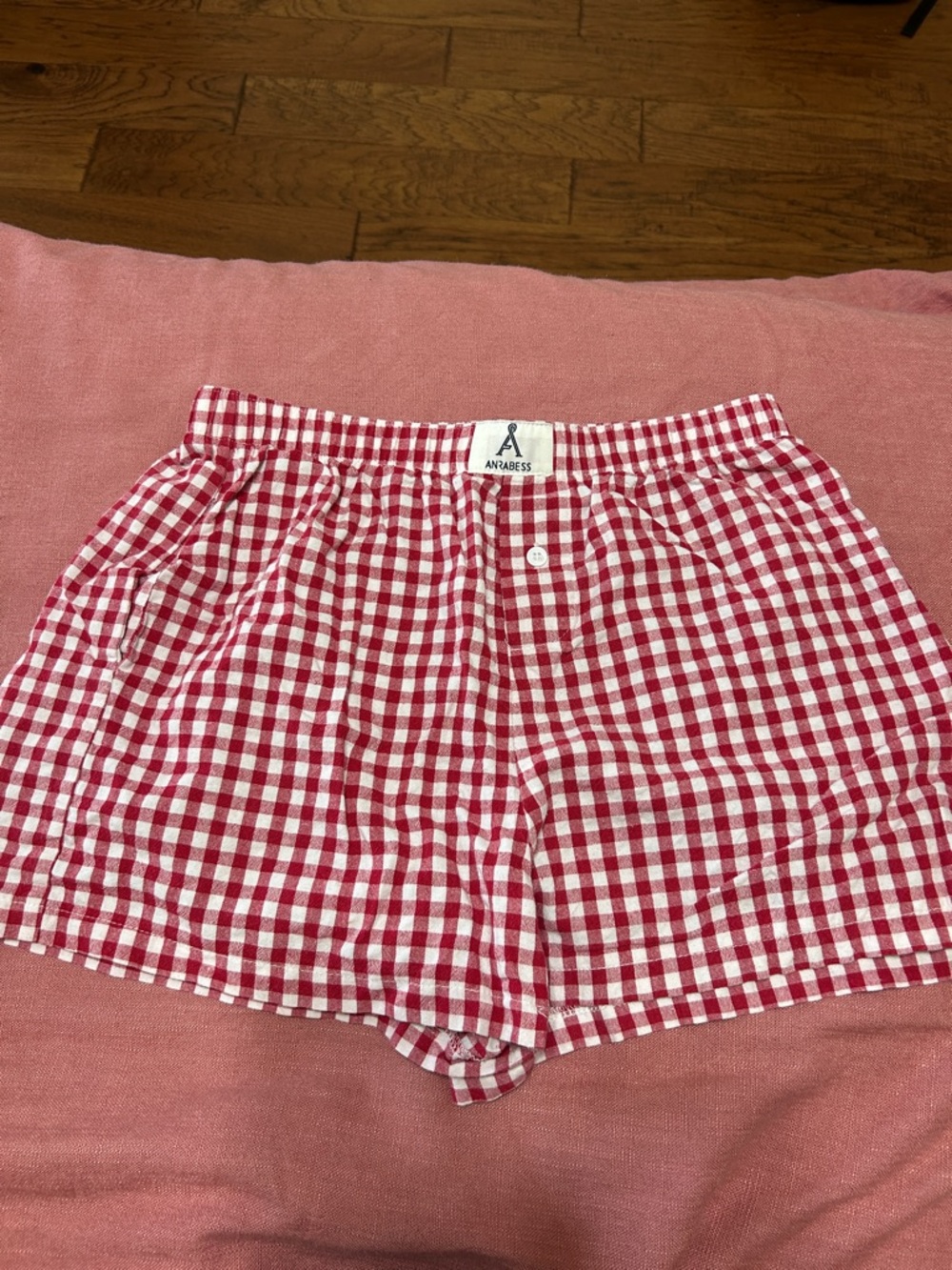 Anrabess Red Gingham Women’s Shorts